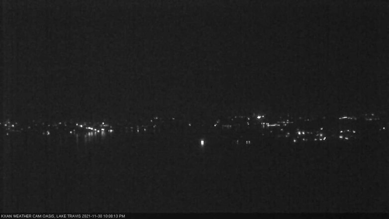 Lake Travis webcam, November 30, 2021 10:00 PM CT