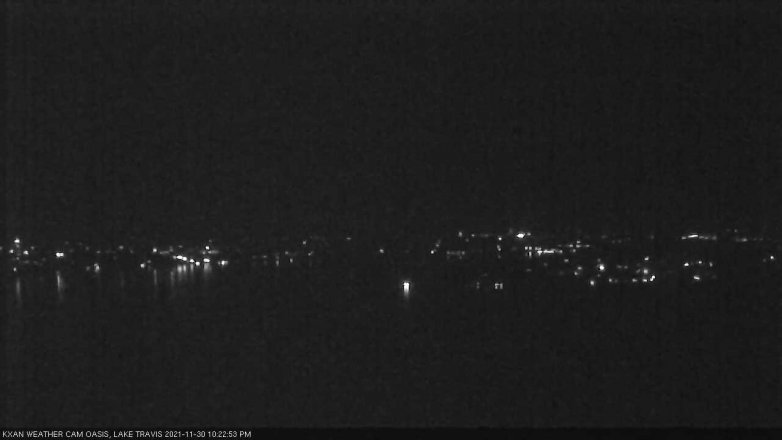 Lake Travis webcam, November 30, 2021 10:25 PM CT