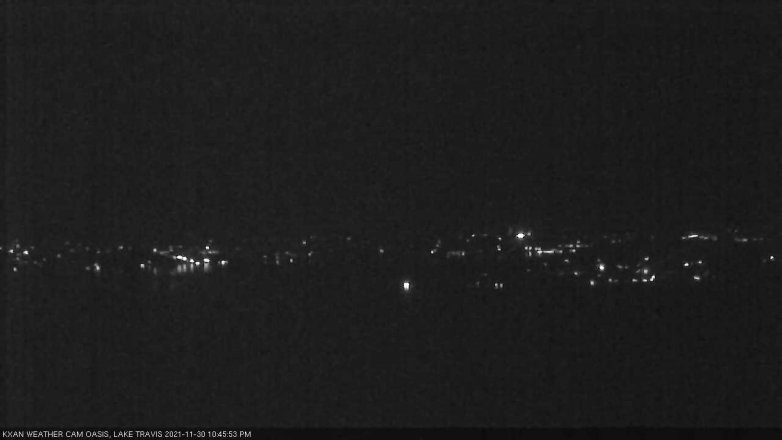 Lake Travis webcam, November 30, 2021 10:45 PM CT