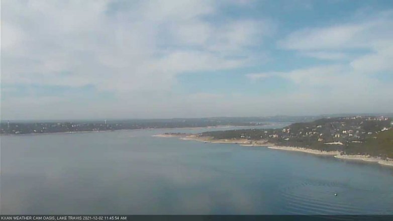 Lake Travis webcam, December 2, 2021 11:45 AM CT