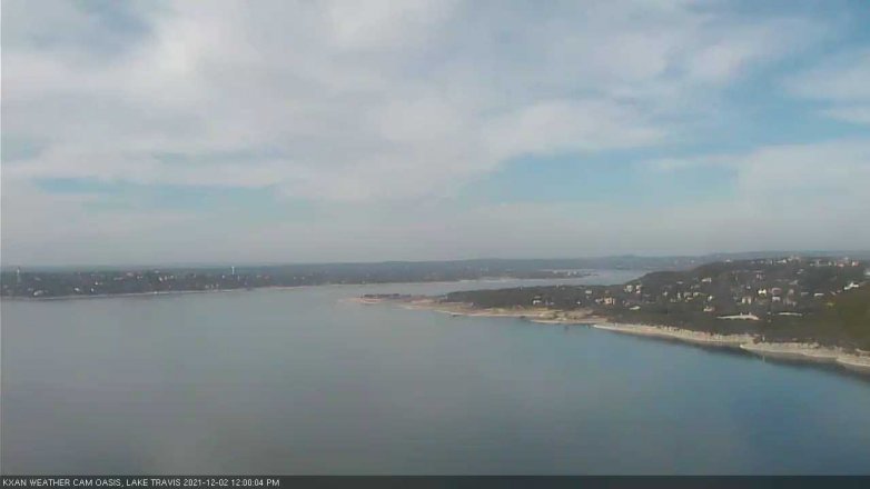 Lake Travis webcam, December 2, 2021 12:00 PM CT