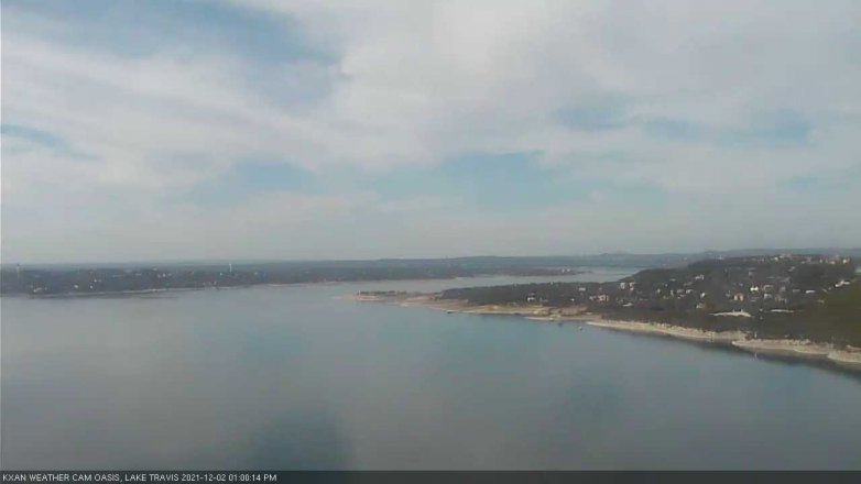 Lake Travis webcam, December 2, 2021 1:00 PM CT