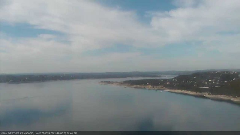 Lake Travis webcam, December 2, 2021 1:25 PM CT