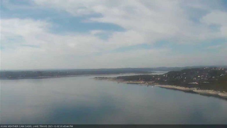 Lake Travis webcam, December 2, 2021 1:45 PM CT