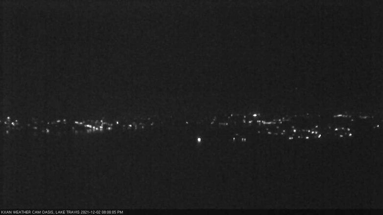Lake Travis webcam, December 2, 2021 8:00 PM CT