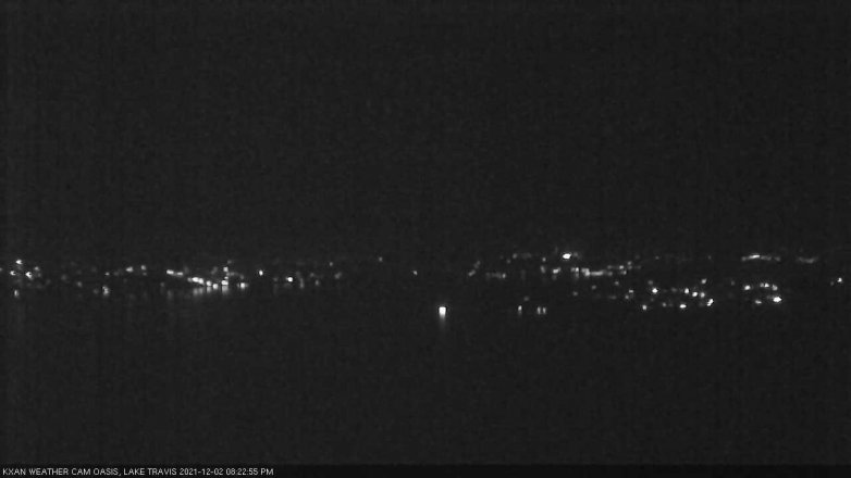 Lake Travis webcam, December 2, 2021 8:25 PM CT