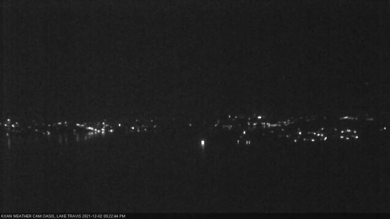 Lake Travis webcam, December 2, 2021 9:25 PM CT