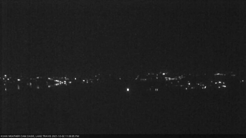 Lake Travis webcam, December 2, 2021 11:00 PM CT