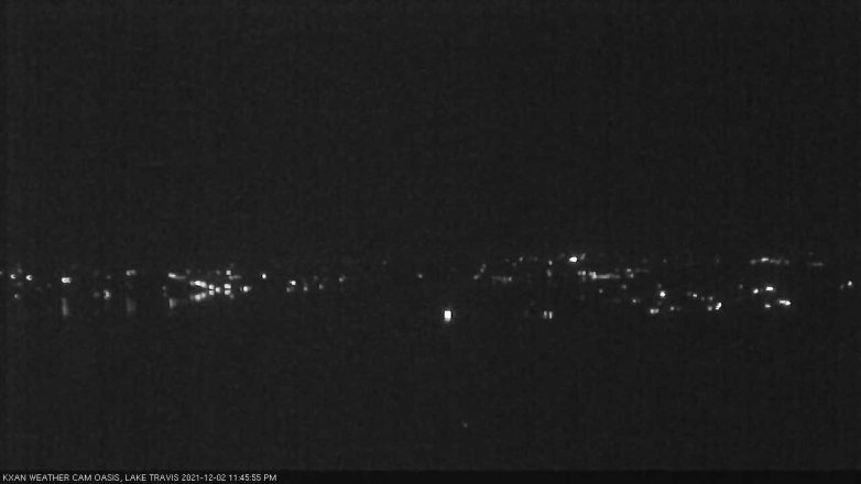 Lake Travis webcam, December 2, 2021 11:45 PM CT
