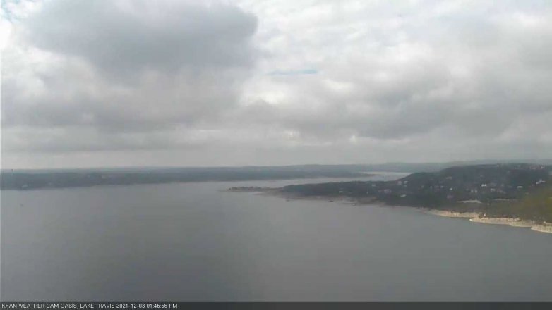 Lake Travis webcam, December 3, 2021 1:45 PM CT