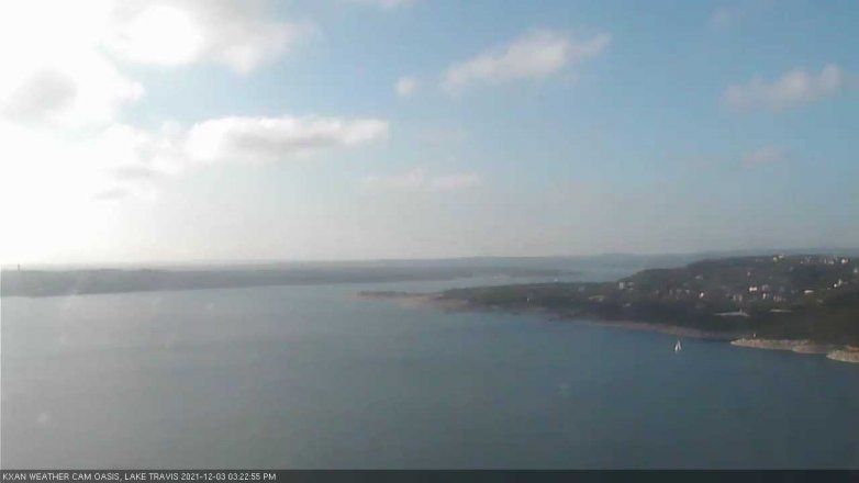 Lake Travis webcam, December 3, 2021 3:25 PM CT