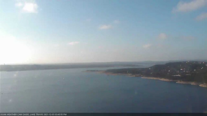 Lake Travis webcam, December 3, 2021 3:45 PM CT