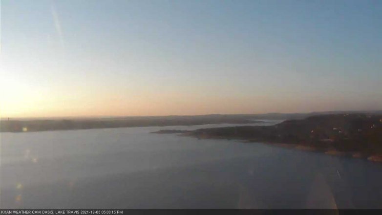 Lake Travis webcam, December 3, 2021 5:00 PM CT