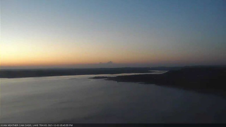 Lake Travis webcam, December 3, 2021 5:45 PM CT