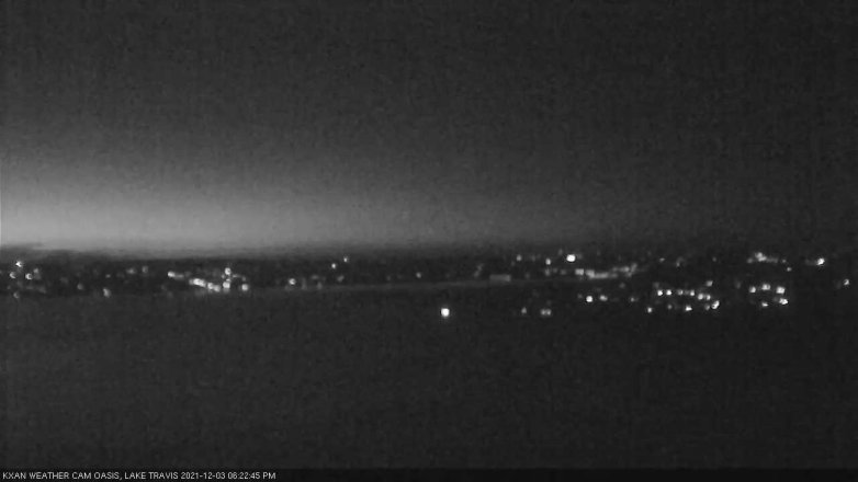 Lake Travis webcam, December 3, 2021 6:25 PM CT