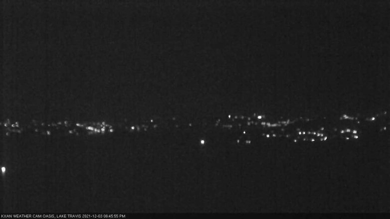 Lake Travis webcam, December 3, 2021 6:45 PM CT