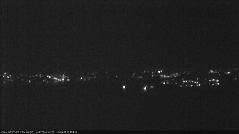 Lake Travis webcam, December 3, 2021 7:00 PM CT