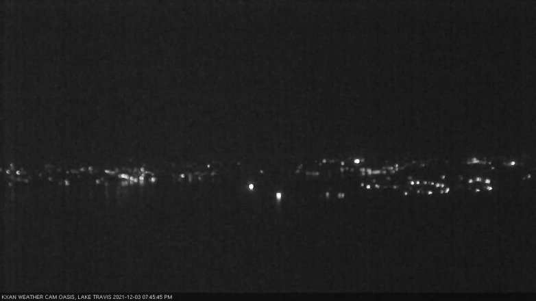 Lake Travis webcam, December 3, 2021 7:45 PM CT