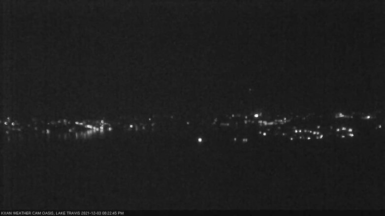 Lake Travis webcam, December 3, 2021 8:25 PM CT