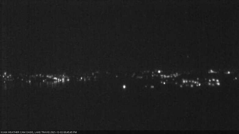 Lake Travis webcam, December 3, 2021 8:45 PM CT