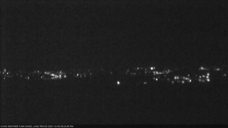 Lake Travis webcam, December 3, 2021 9:25 PM CT
