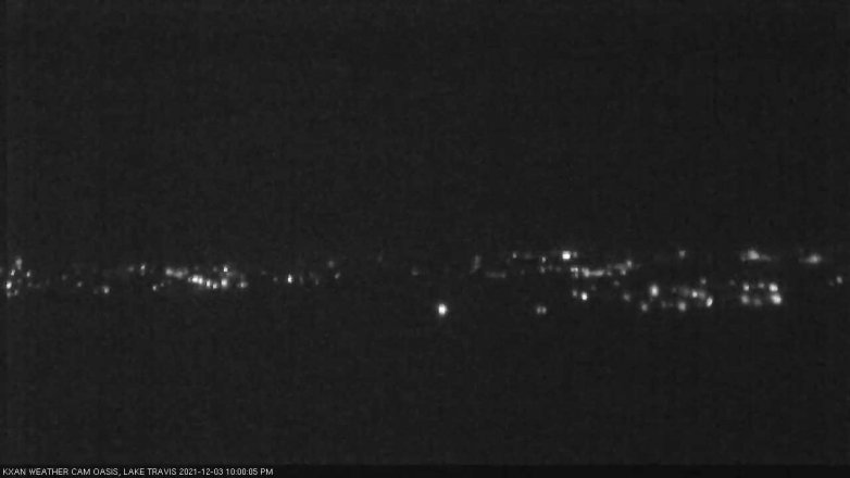 Lake Travis webcam, December 3, 2021 10:00 PM CT