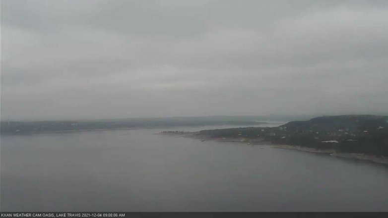 Lake Travis webcam, December 4, 2021 9:00 AM CT