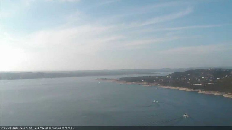 Lake Travis webcam, December 4, 2021 3:00 PM CT