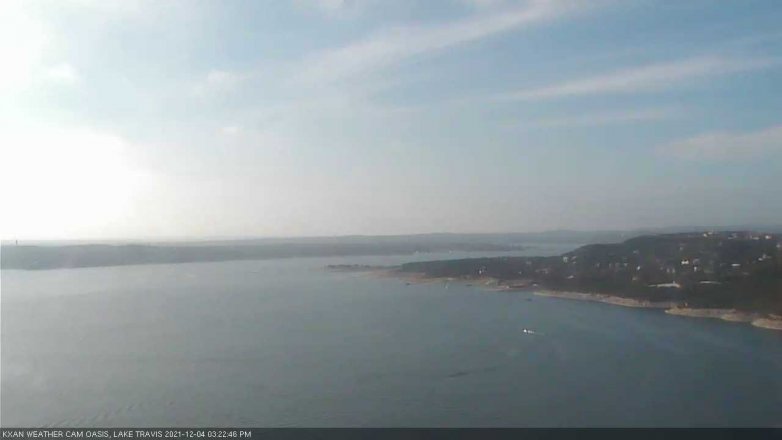 Lake Travis webcam, December 4, 2021 3:25 PM CT