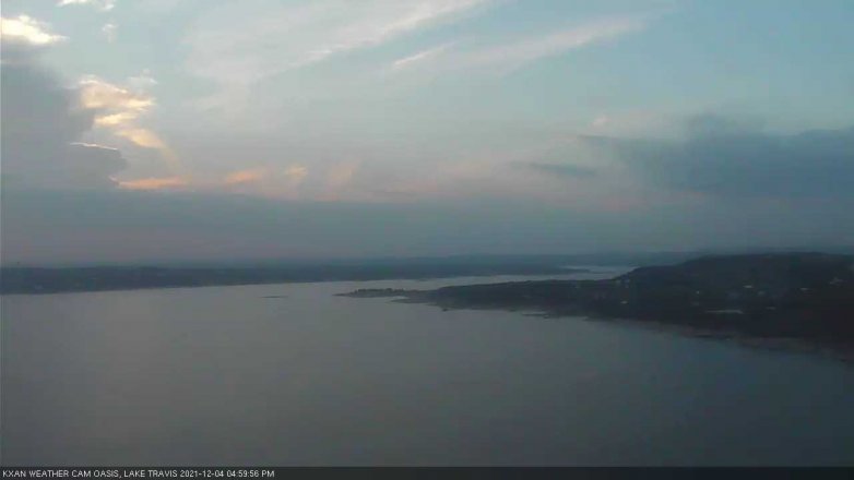 Lake Travis webcam, December 4, 2021 5:00 PM CT