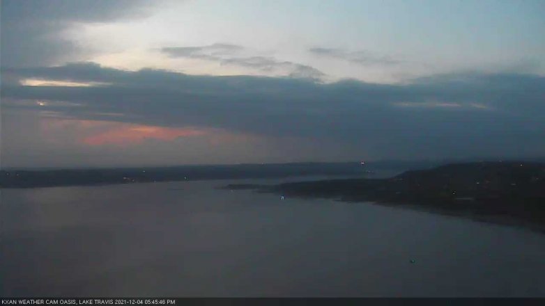Lake Travis webcam, December 4, 2021 5:45 PM CT