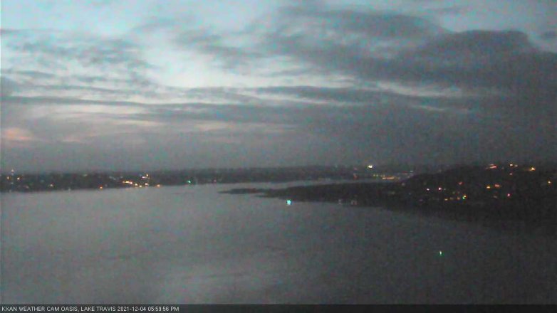 Lake Travis webcam, December 4, 2021 6:00 PM CT