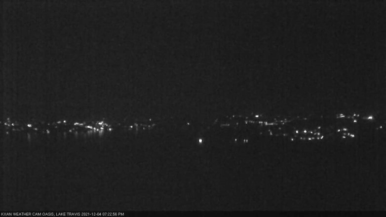 Lake Travis webcam, December 4, 2021 7:25 PM CT