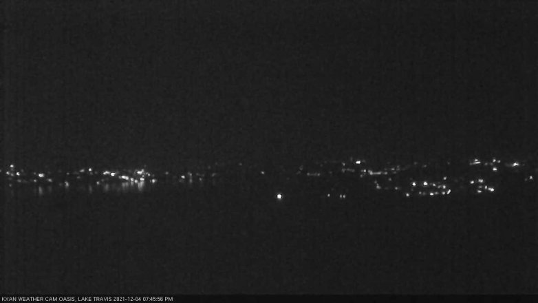 Lake Travis webcam, December 4, 2021 7:45 PM CT