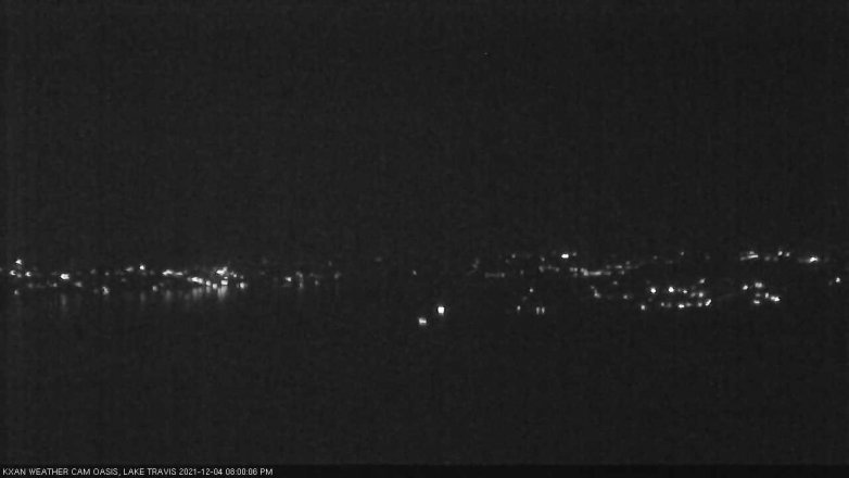 Lake Travis webcam, December 4, 2021 8:00 PM CT
