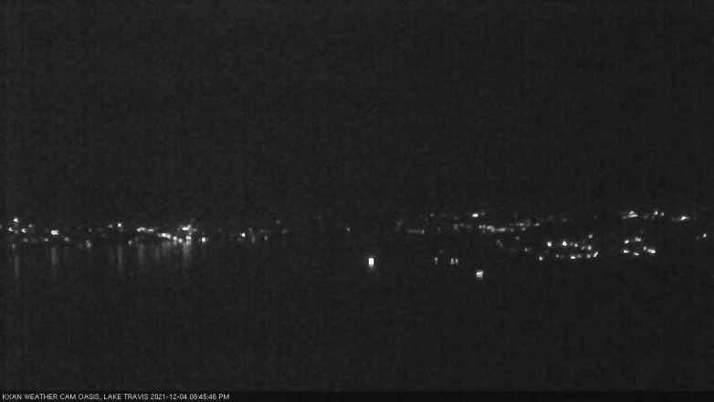 Lake Travis webcam, December 4, 2021 8:45 PM CT