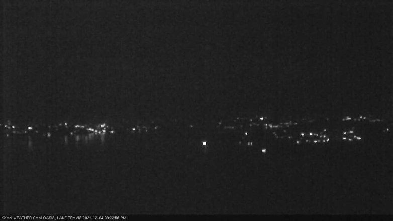 Lake Travis webcam, December 4, 2021 9:25 PM CT