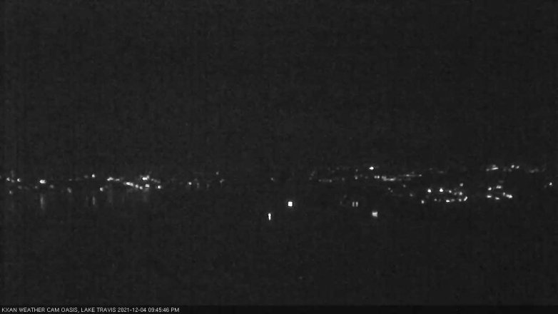 Lake Travis webcam, December 4, 2021 9:45 PM CT