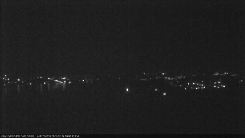 Lake Travis webcam, December 4, 2021 10:00 PM CT
