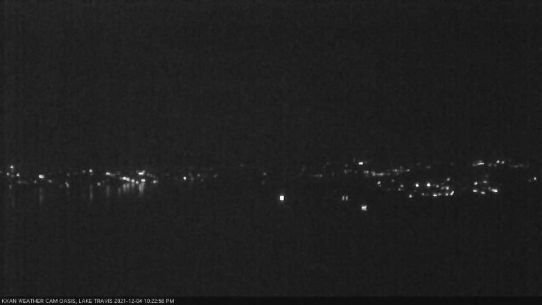 Lake Travis webcam, December 4, 2021 10:25 PM CT