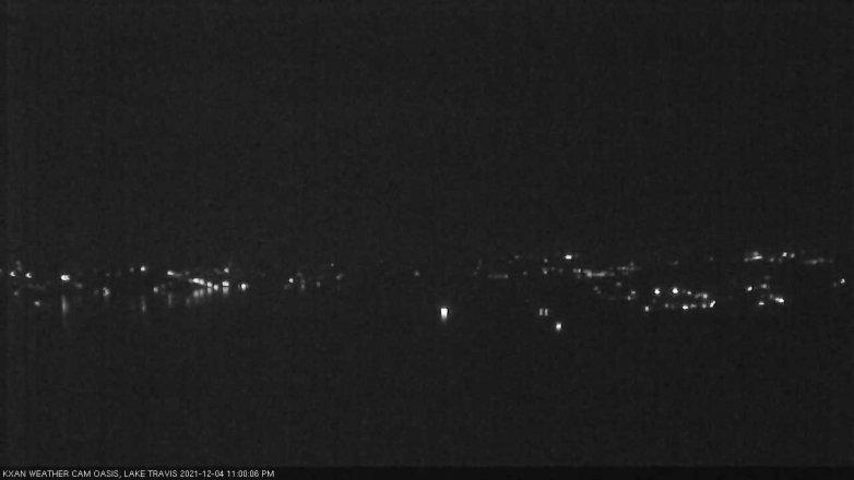 Lake Travis webcam, December 4, 2021 11:00 PM CT