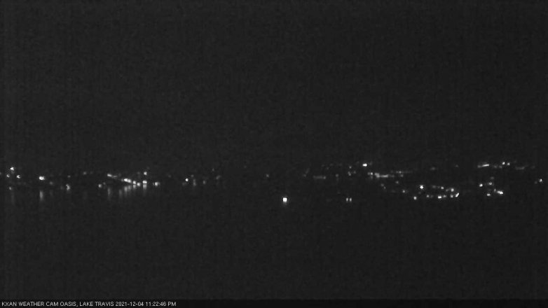 Lake Travis webcam, December 4, 2021 11:25 PM CT