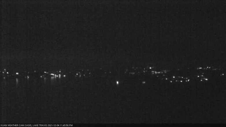 Lake Travis webcam, December 4, 2021 11:45 PM CT