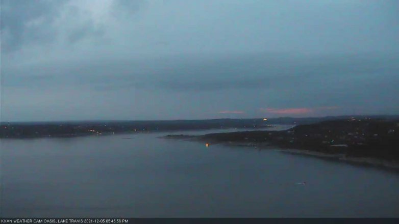 Lake Travis webcam, December 5, 2021 5:45 PM CT
