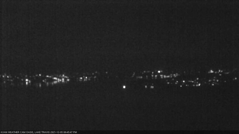 Lake Travis webcam, December 5, 2021 6:45 PM CT