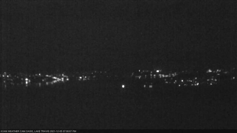 Lake Travis webcam, December 5, 2021 7:00 PM CT