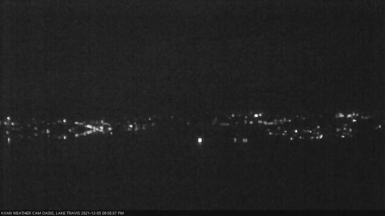Lake Travis webcam, December 5, 2021 8:00 PM CT