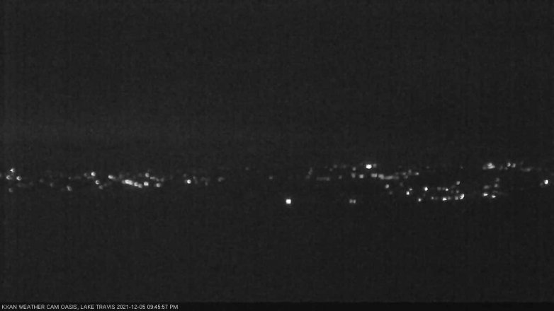 Lake Travis webcam, December 5, 2021 9:45 PM CT