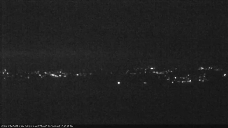 Lake Travis webcam, December 5, 2021 10:00 PM CT