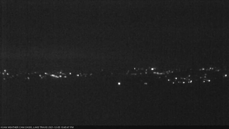 Lake Travis webcam, December 5, 2021 10:45 PM CT